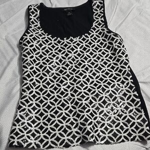 Elegant Black and Silver Women's Top